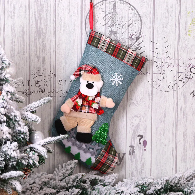 Новинка; Рождественский подарок; большие рождественские гольфы для танцев; мини-носок; Санта-Клаус; Подарочная сумка; Рождественская елка; подвесной декор; JY