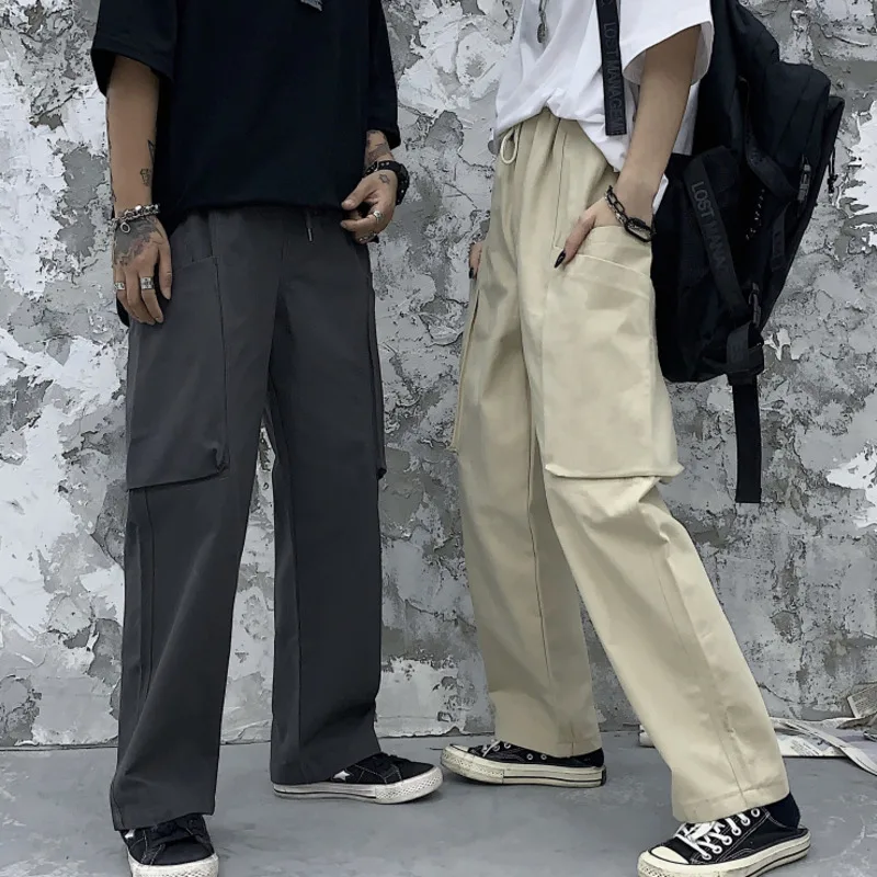 

Men's overalls 2020 spring and summer new Japanese style overalls loose double pocket trousers youth fashion trend men's