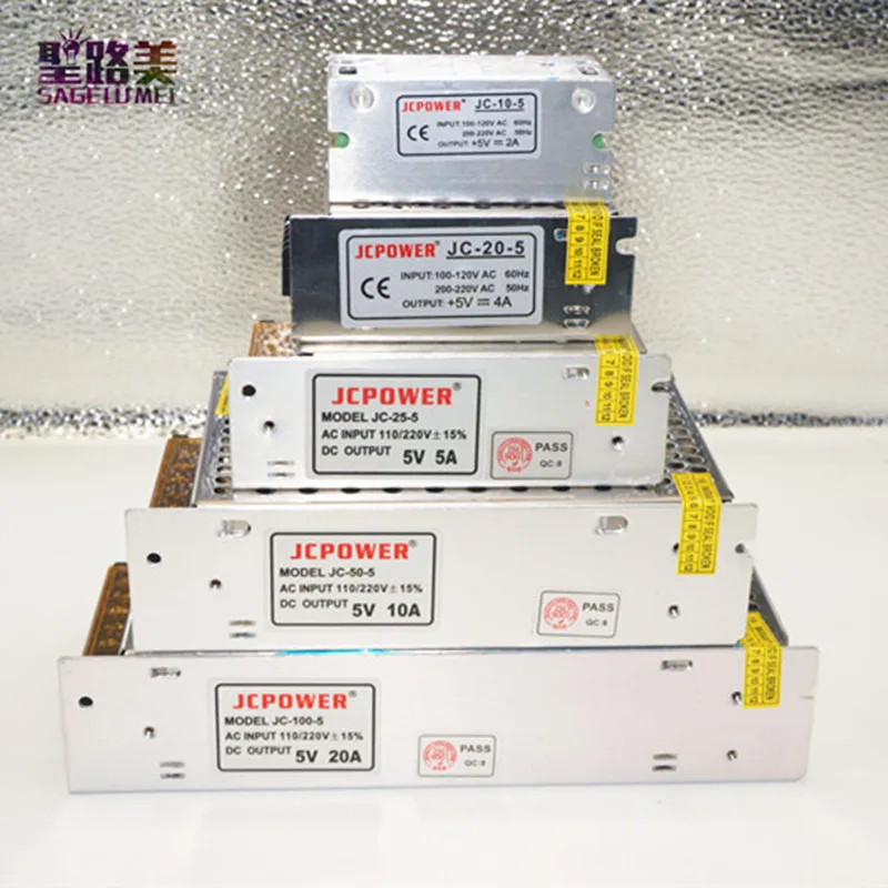 AC 110 v-220 v DC 5V 2A 3A 4A 5A 6A 8A 10A 20A 30A 60A Регулируемый Импульсный Светодиодный источник