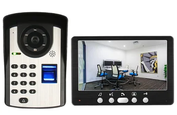

New Arrival Home Security Intercom System Door Bell 7" Video Door Phone/Doorphone,HD Camera w/t Fingerprint&Password Function