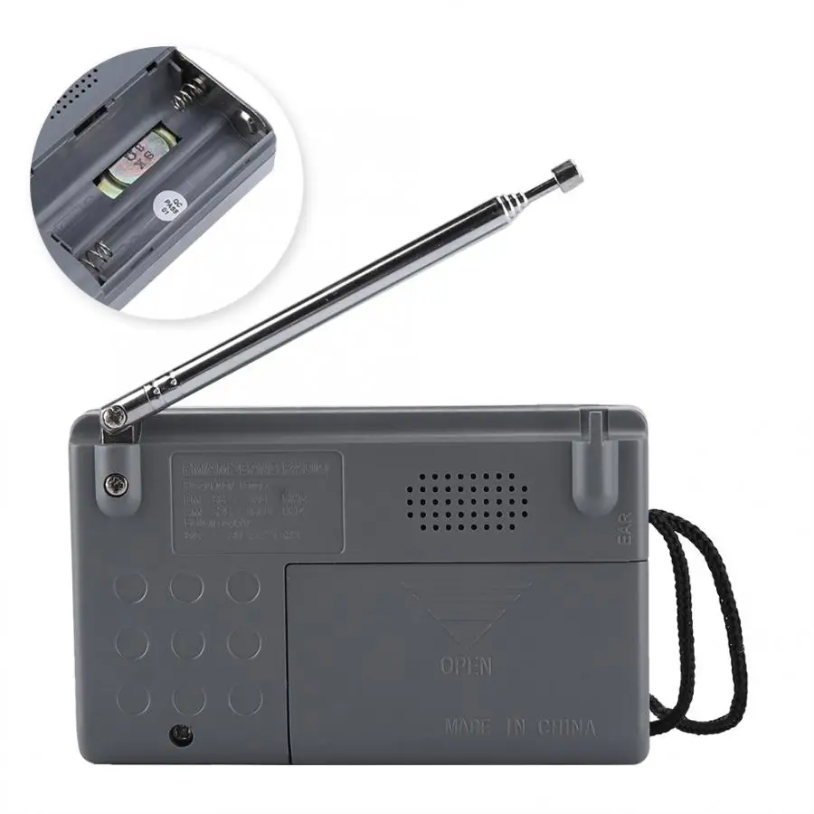 Карманный радиоприемник многофункциональный мини карманный AM/FM BC R119 с динамиком
