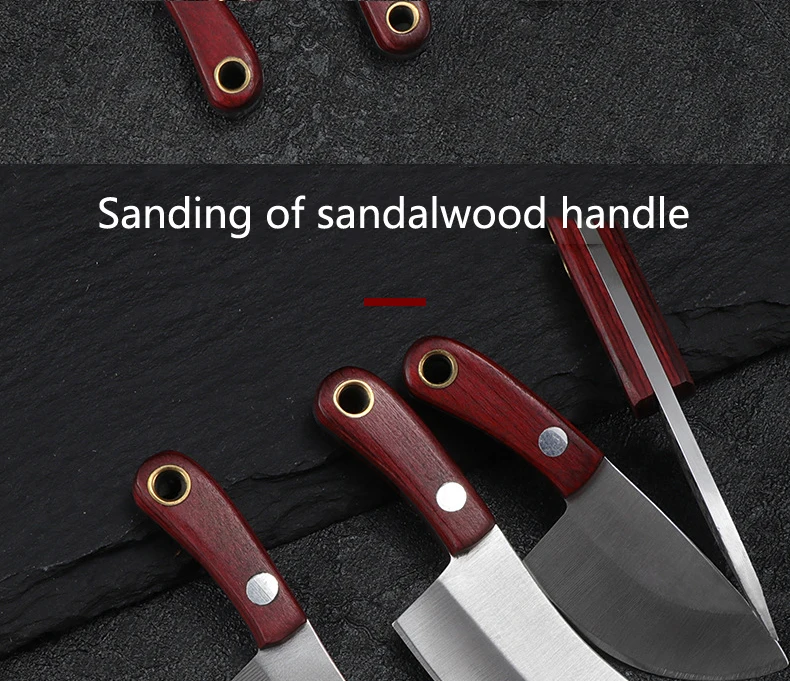 Φορητό μαχαίρι τσέπης μπρελόκ από ανοξείδωτο ατσάλι για κάμπινγκ μικρό mini edc αποφλοιωτής μαχαιριών σταθερή λεπίδα ξύλινη λαβή κουζίνας πολλαπλά μαχαίρια - κορυφαία μαχαίρια