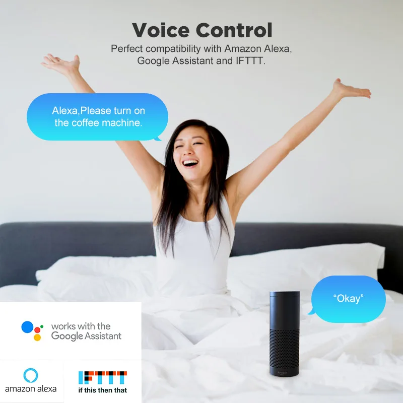 Мини Смарт Wi-Fi розетка переключатель синхронизации 16A 100-250 В ЕС Plug голосовой пульт дистанционного управления детский замок для Amazon Alexa Google Home IFTTT