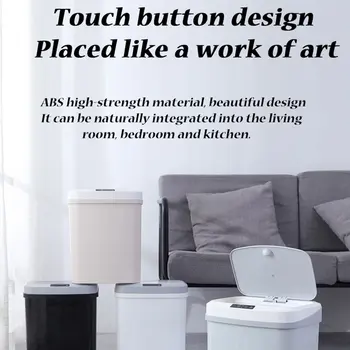 

Home Intelligent Electric Trash Can Abs+PP Polypropylene + Electronic Components Infrared Sensor Charge Induction Cleaning tools