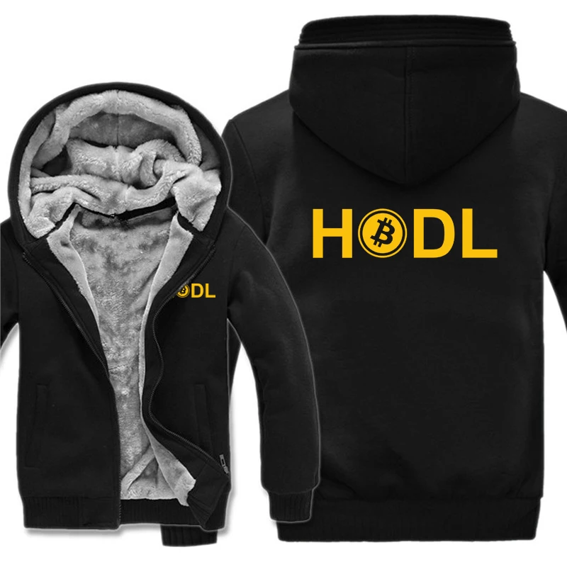 Bitcoin HODL Hoodies Men Cool Coat Thicken Cryptocurrency Sweatshirt Mans Jacket Hoody 2