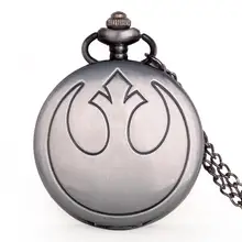 НОВЫЕ антикварные серые Звездные войны кварцевые карманные часы ожерелье кулон рождественские подарочные часы