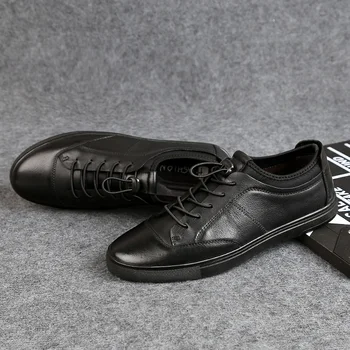 

Men Shoes Genuine leather Men Casual Shoes outdoor slip on Loafers Shoes Man fashion Slip On black white Shoes Men's moccasins