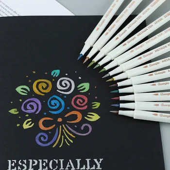 

15 Colors/Set DIY Metallic Marker Art Brush Pen Manga Graffiti Drawing Markers For Sketching Stationery Office School Supplies