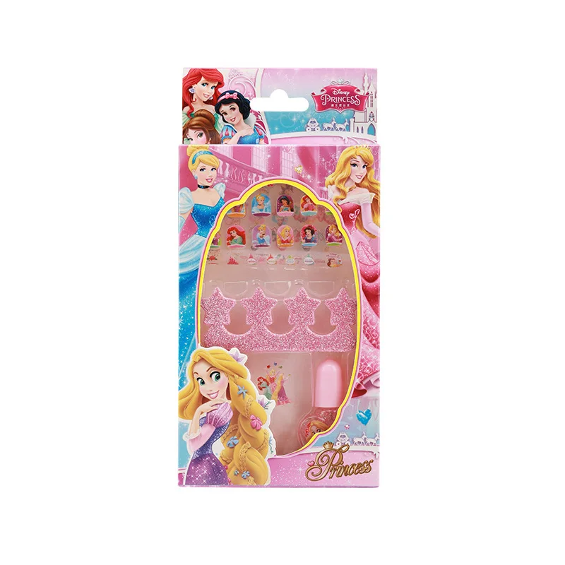 Дисней авторизованный принцесса серии мультфильм DIY Детская Наклейка для ногтей с персонажем мультфильма лак пилочка для ногтей подарочный набор