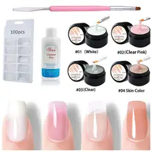 Новые наборы из полигеля, профессиональный Быстросохнущий гибкий крепкий акриловый гель для ногтей, набор для красоты, украшения для ногтей, инструменты