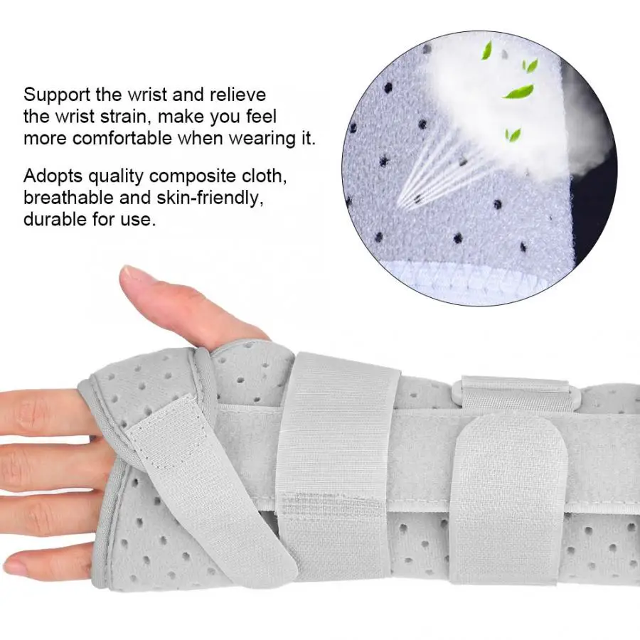 Дышащий фиксатор запястья перелом Sprain восстановление поддерживающие протекторы для запястья стабилизатор здравоохранения l