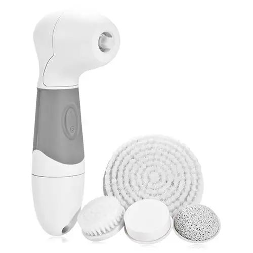

Pro 4 In 1 Electric Brush Cleanser Scrub Bath Body Face Facial Cleaning Brush Kit Removal Washing Brush Massager
