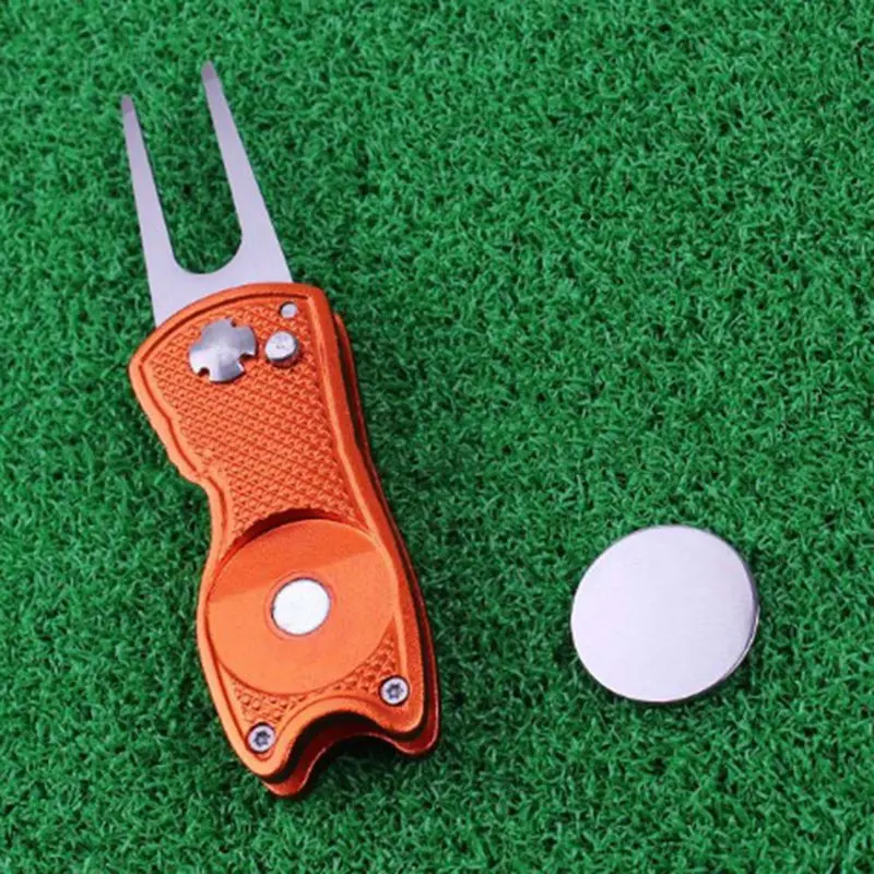 Stainless Stee Golf Greens Fork Pitch Forks Golf Pitchfork Divot Tool Golf Repair Fork Practical