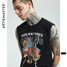 Artie мужская одежда | Весна и лето стиль не на ощупь печатные Шпоры популярный бренд Хлопок Мужской жилет футболка свободный крой