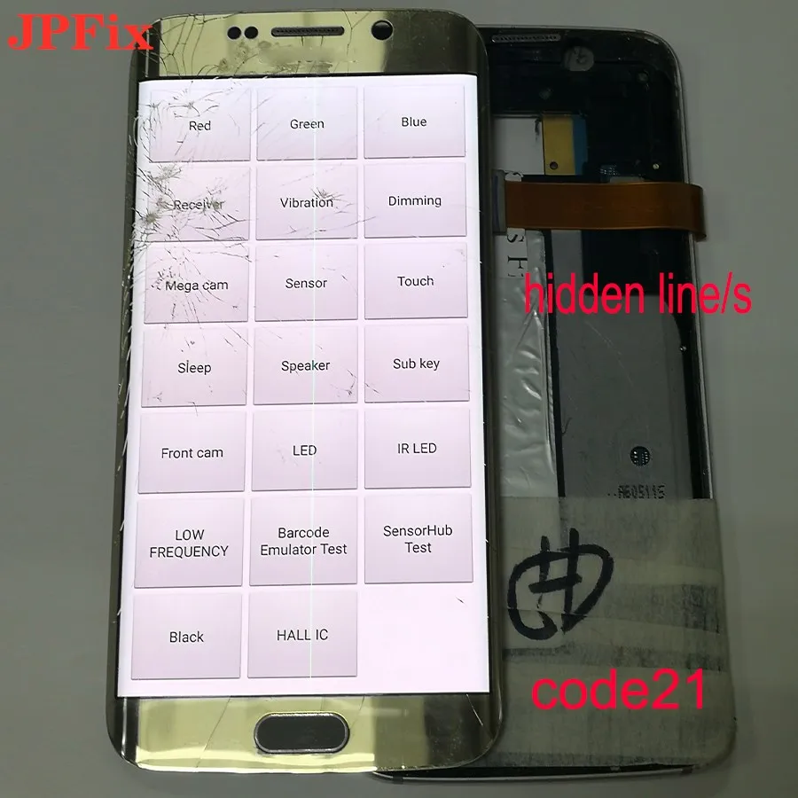 JPFix для samsung S6 edge is G925 экран в сборе мобильного телефона изогнутая поверхность с поп-точечным дисплеем - Цвет: S6 edge code.21