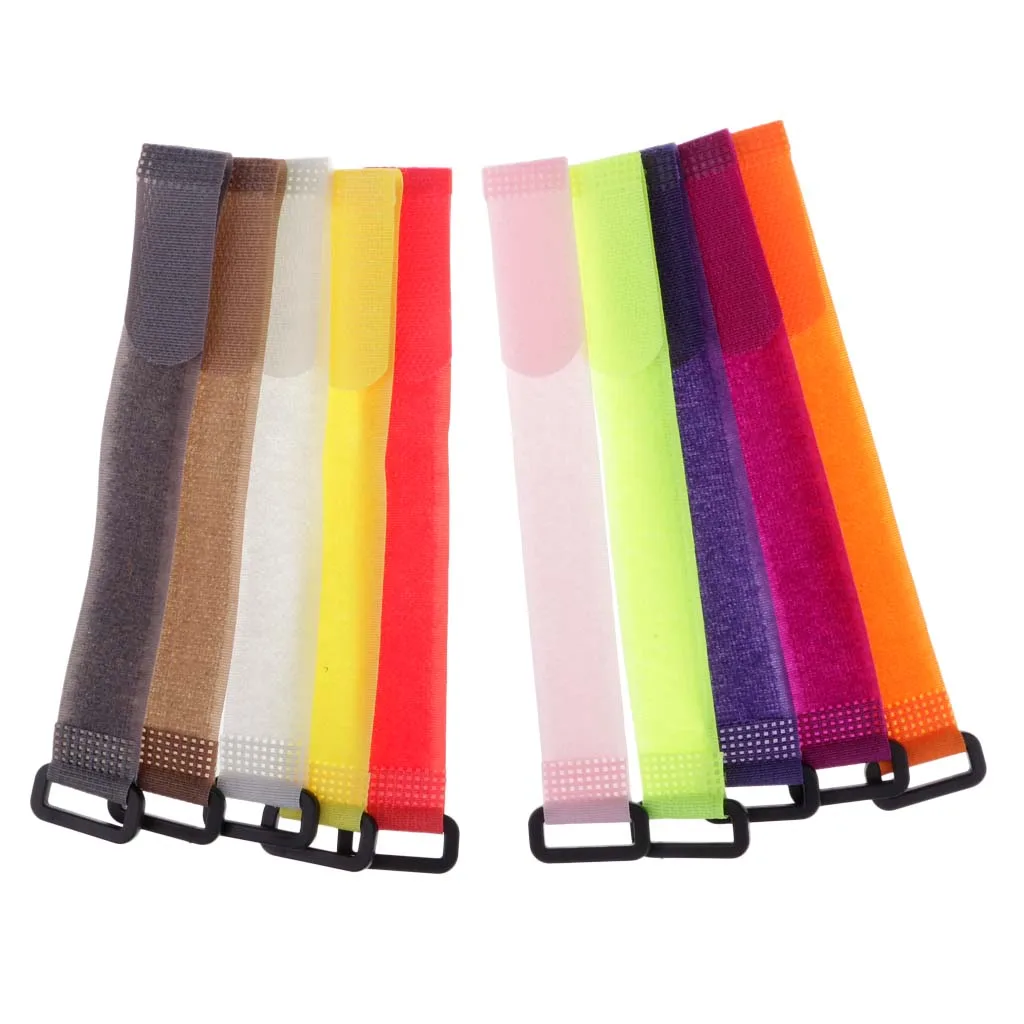 10pcs Fishing Accessories Reusable Fishing Rod Tie Holder Strap Suspenders Hook Loop Cord Belt Fishing Accessories