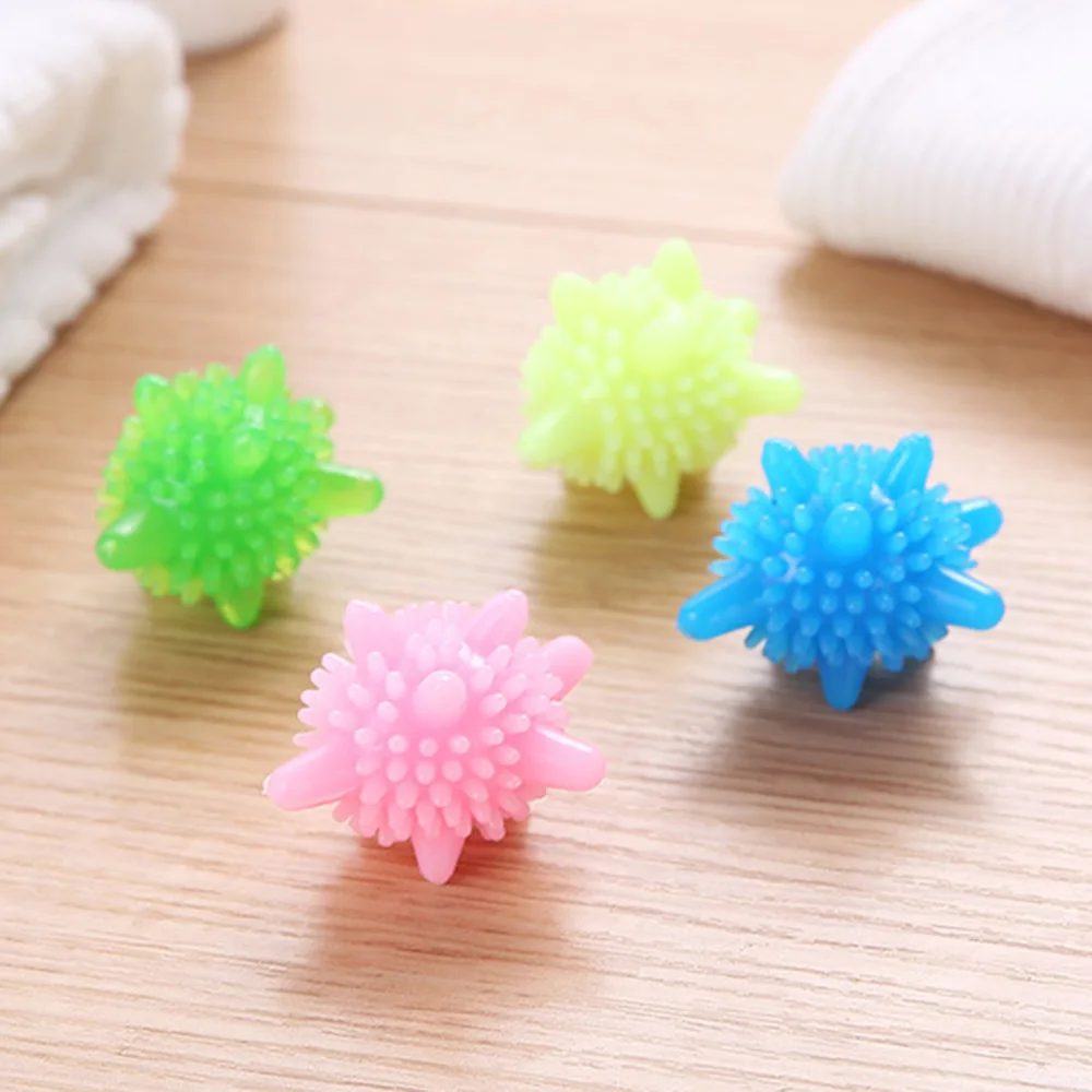 5PCS Reusable Dryer Balls PVC tumble Laundry Washing Ball Solid Colorful Eco-friendly Machine Anti-Winding Wrinkle Laundry Ball