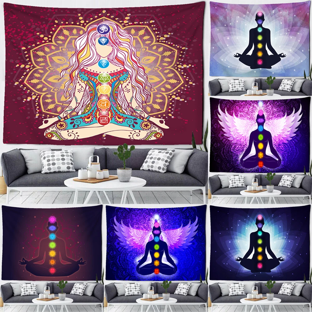 Tenture,tapisserie De Tarot Hippie Noire Et Blanche, Décoration De