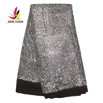 

Stretch Sequin Fabric Indian Wedding Gown Glitter Polyester Tulle Fabric for Princess Dress High Quality Nigerian AMY2556B