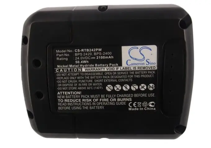 Cameron sino 2100 мАч аккумулятор для Ryobi CRH 2400RE 240RH ДНС 2420 BPS 2400 Мощность инструменты