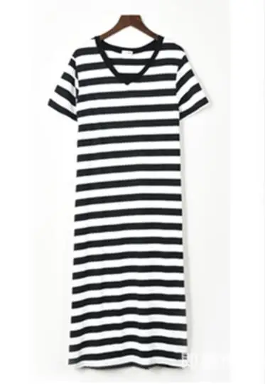 Fdfklak Modal Comfortable Sleepwear Women Night Shirt New Short Sleeve Long Dress Spring Summer Nightgowns Female Sleepshirt black white