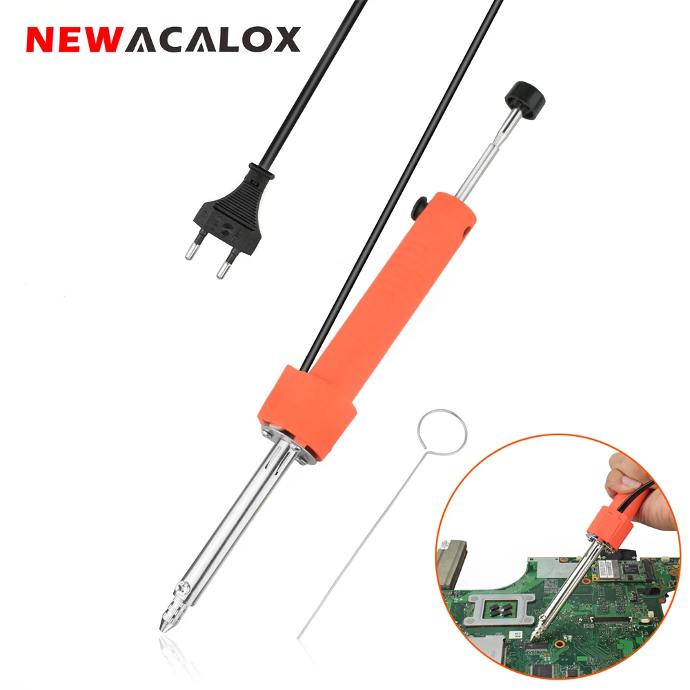 simple welding rods NEWACALOX Electric Vacuum Solder Sucker Welding Desoldering Pump/Soldering Iron/Removal Solder Iron Pen Welding Repair Tool aluminum filler rod