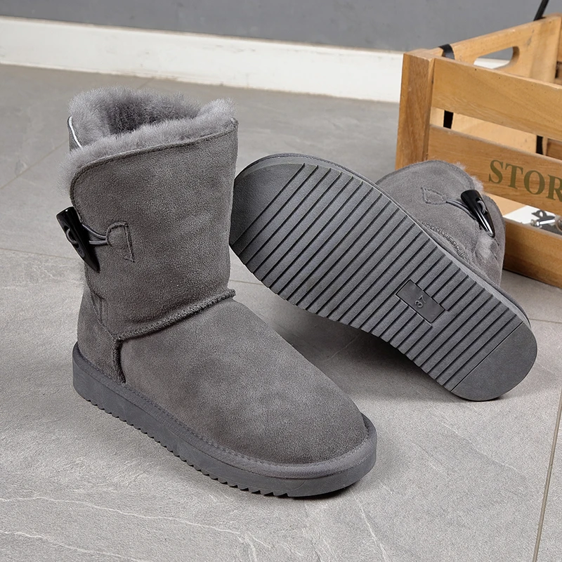 Women's Australia Classic Snow Boots Real Leather Natural Fur