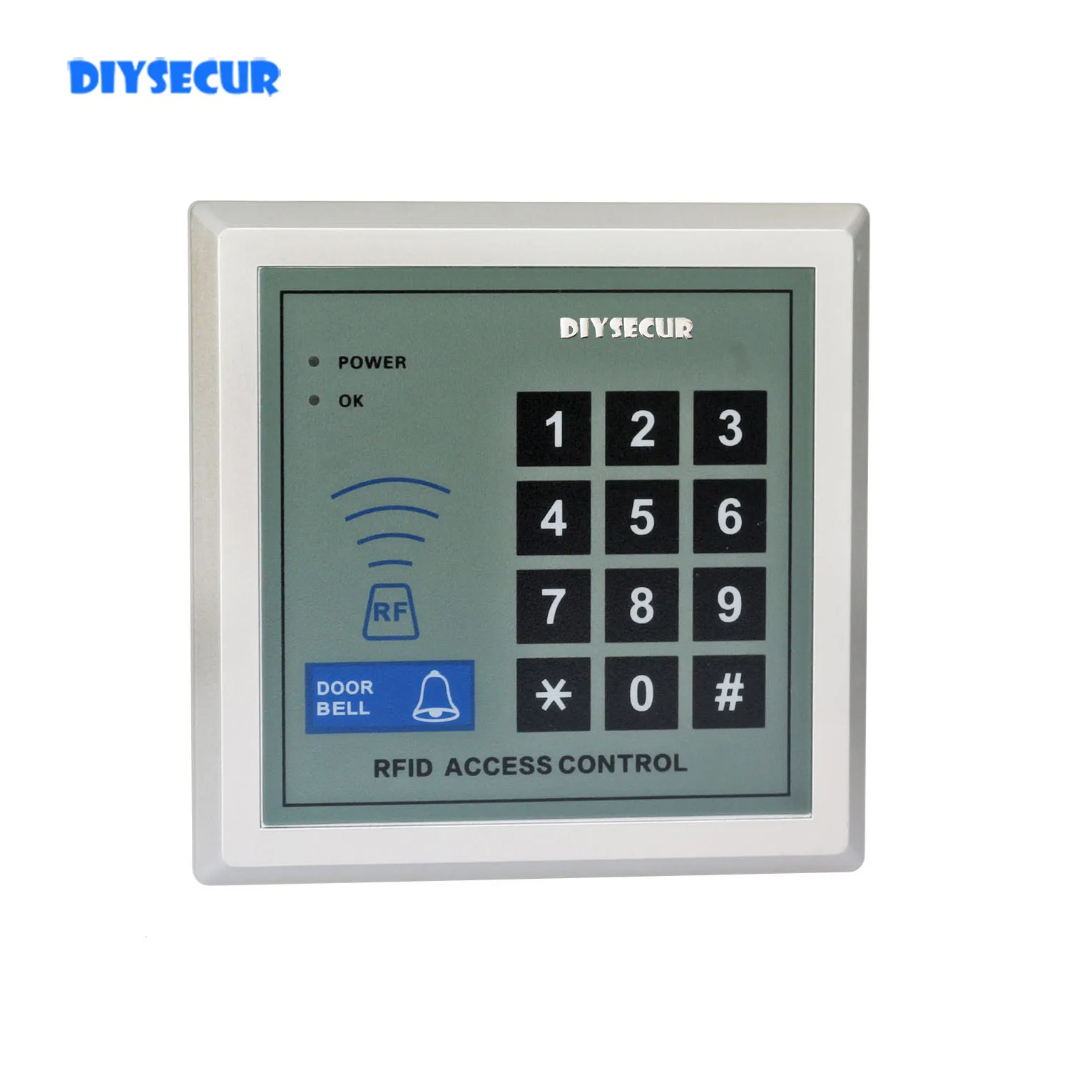 

DIYSECUR RFID Proximity ID Card Reader Keypad Entry Lock Door Access Control System Kit with 10 Keyfobs