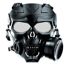 Airsoft Paintball Masks Biochemical Machinery Single Fan PC Lens Protective Mask Tactical BB Gun Shooting Hunting Accessories
