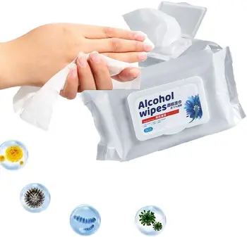 

Disposable 75% Alcohol 50PCS Wipes Sterilize Skin Toy Clean Portable Wipes Antibacterial Clean Skin Clean Care Alcohol Wipes