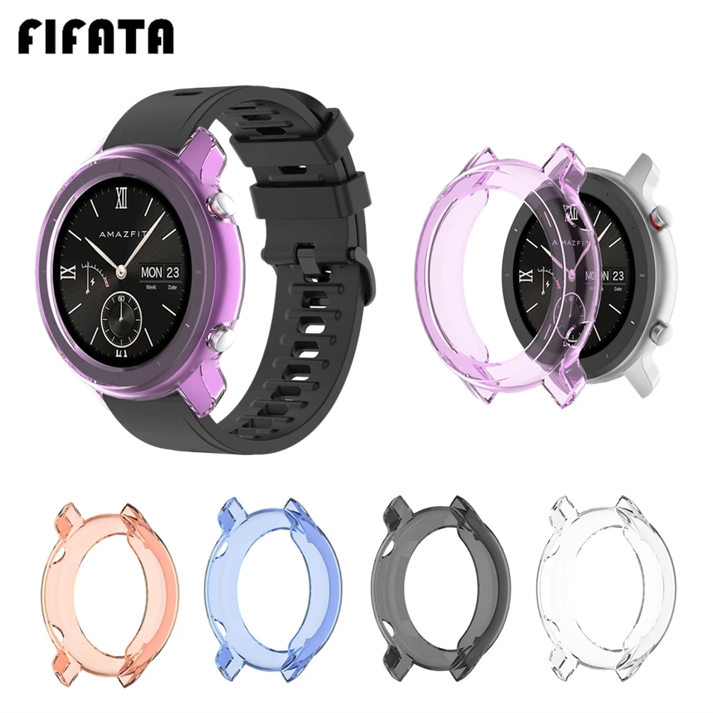 Premium TPU Soft Protective Case for Amazfit GTR Smart Watch - Durable Bumper Shell Frame