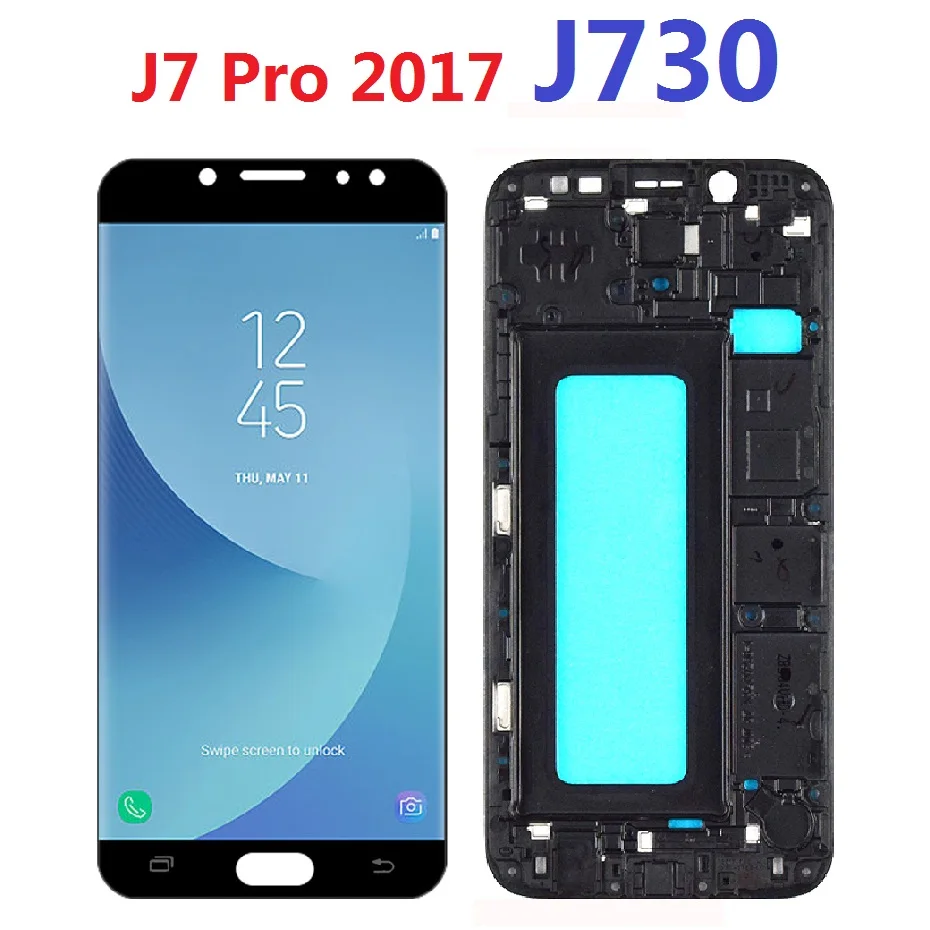 Для samsung Galaxy J7 Pro J730 J730F SM-J730F J730G J730FN J730F/DS ЖК-дисплей сенсорный экран дигитайзер с рамкой