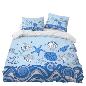 

Marine Life Anchor Bedding Set Bedroom Decor 100% Microfiber Soft Hypoallergenic Zipper 1PC Duvet Cover Pillowcases