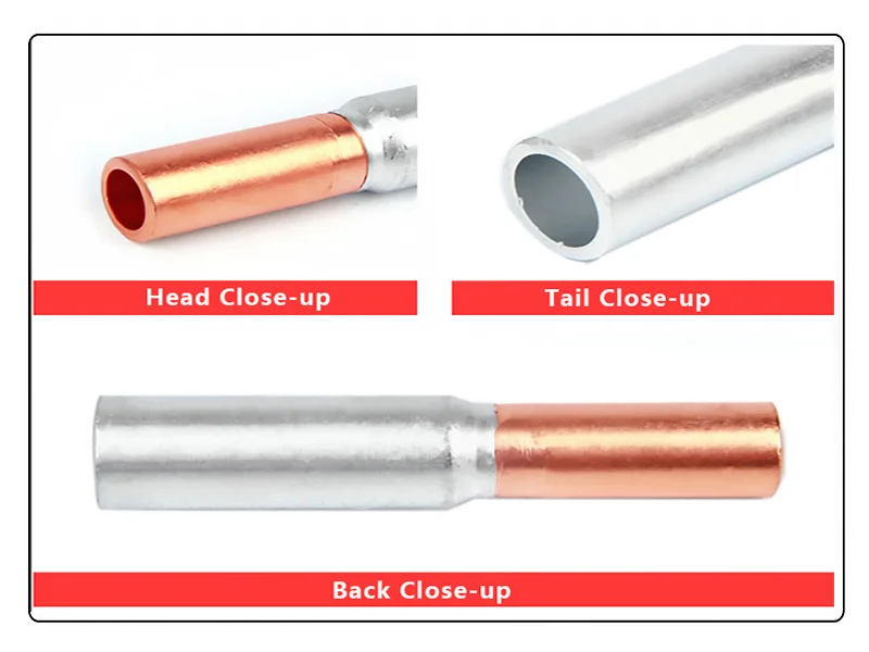 Description Picture 4 of itemGTL Series Compression Copper Aluminum CU-AL Tube Bimetallic Crimp Terminal Cable Wire Connector Splice Sleeve Lug Ferrule