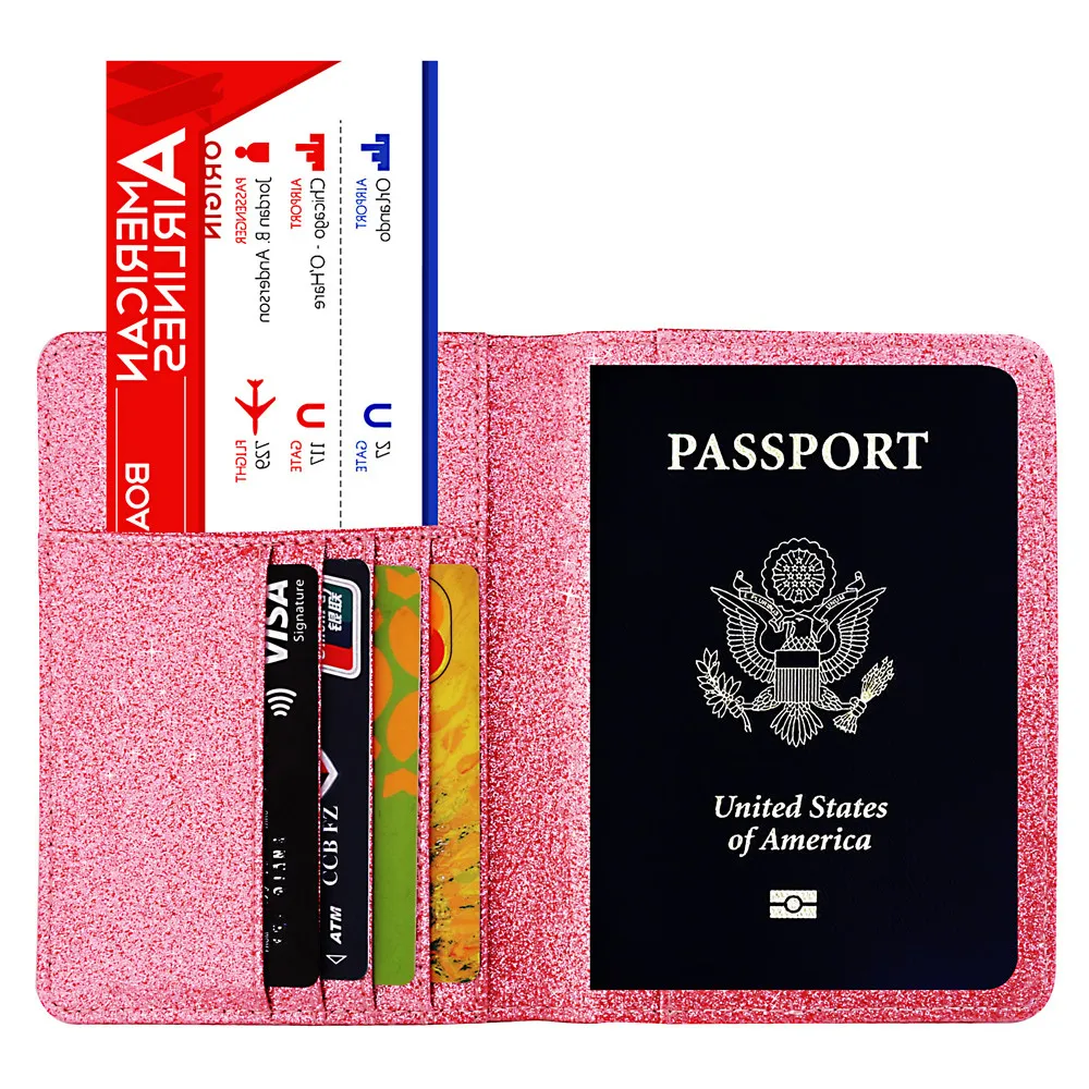 Maison Fabre card holder PU Cover on the passport Bright Surface Antimagnetic Certificate Card Bag Passport Package G0909#35