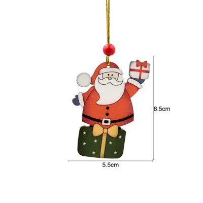 Nicro, новинка, деревянная подвеска на рождественскую елку, украшения, сделай сам, ремесло, красочная печать, Рождественское украшение, вечерние украшения для дома# Chr51 - Цвет: Santa Claus