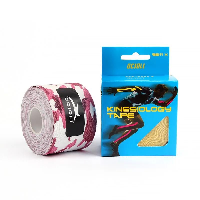 as picture 2019ocioli 20 цветов 5 см 5 м Спортивная Кинезиология Лента Хлопок Рок физиотерапия Баскетбол Футбол к активные боли в колене мышцы ленты - Цвет: as picture