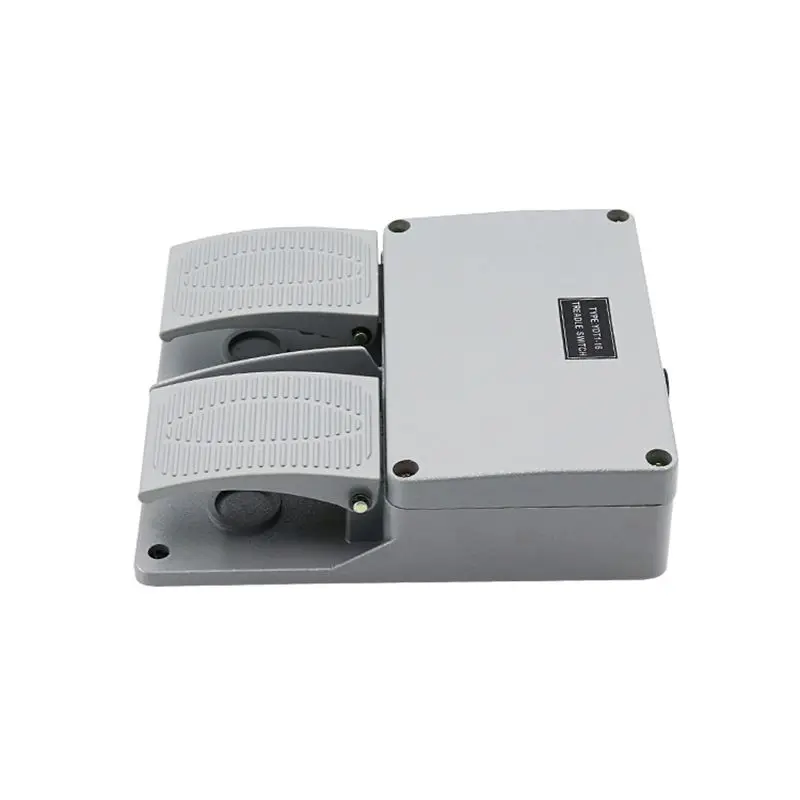 

Hot Sale Foot switch YDT1-16 aluminum shell gray double pedal switch machine tool accessories switch