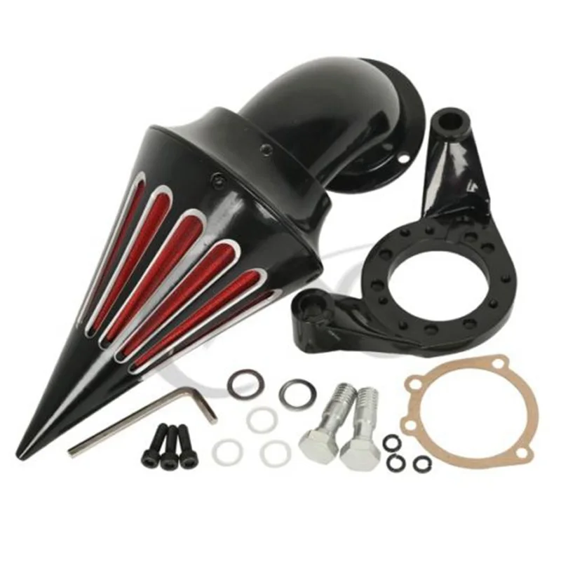 

Motorcycle Black Spike Air Cleaner Kit Intake Filter For Harley CV Carburetor Delphi V-Twin