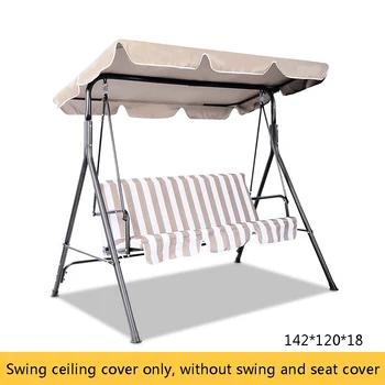 

Green/Beige Swing Top Cover Canopy Replacement Porch Patio Outdoor Protection Against UV Rays 142*120*18cm/164*114*15cm