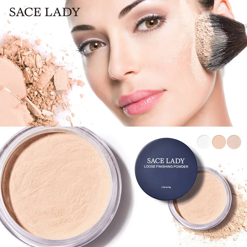 

SACE LADY Face Matte Loose Powder Finish Oil-control Transparent Setting Powder Professional Translucent Makeup Compact Cosmetic
