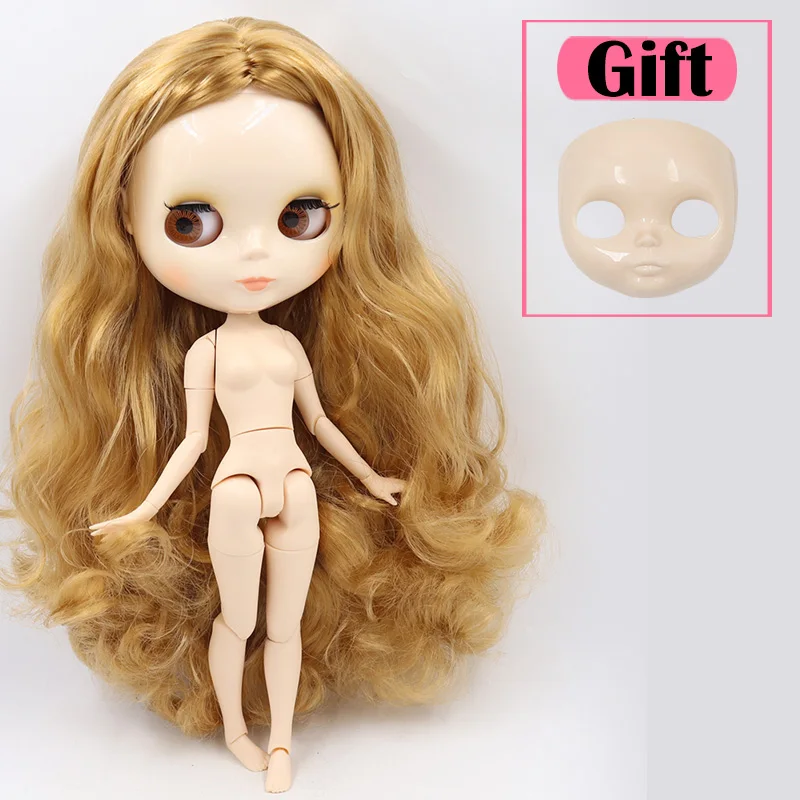 doll face ICY Blyth Кукла № 3 глянцевое лицо белая кожа сустава тела 1/6 BJD Специальная цена 1/4 BJD, Pullip, Jerryberry, Licca игрушка подарок - Цвет: doll face