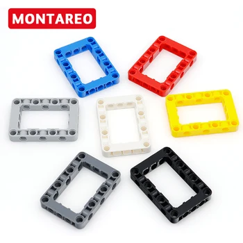 

Moc 46179 Technic Axle Pin Beam 5 x 7 Open Center Thick compatible Particles DIY building block bricks DIY Toys Parts 15pcs/set