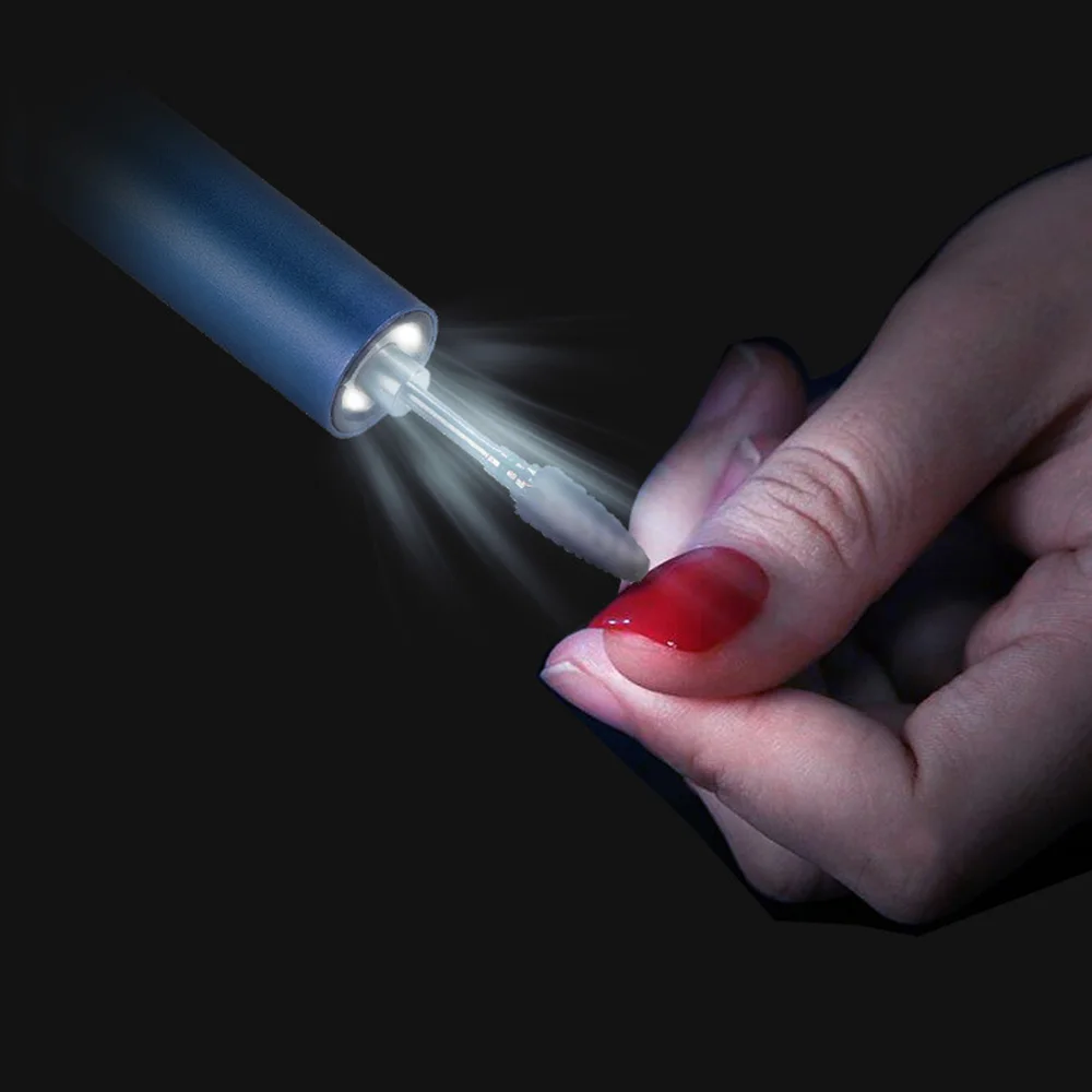 

7 Color Electric Mini LED Lighting Nail Drill Machine 12000 RPM USB Charging Polishing Pen Nail Pedicure File Dropshipping