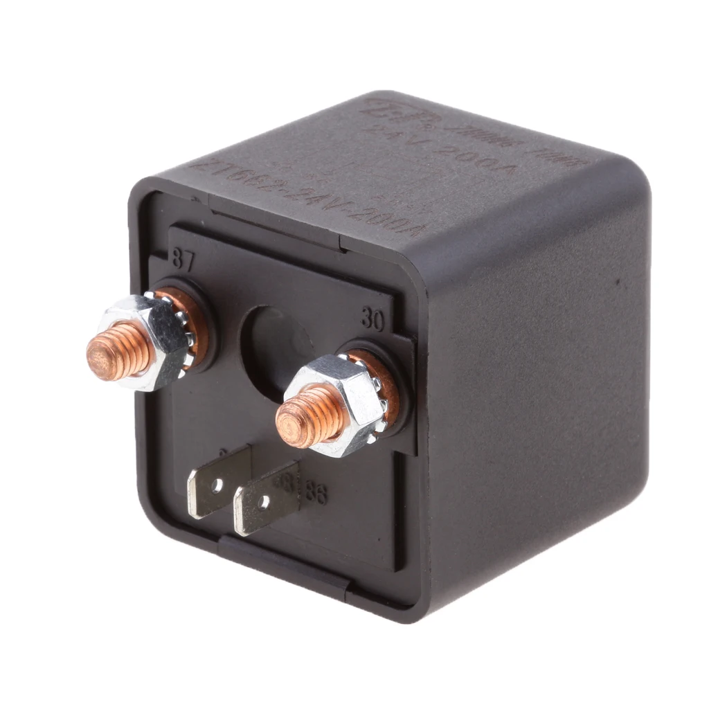 24V 200 Amp Split Charge Relay Switch 4 Terminal Relay for Truck Boat Marine