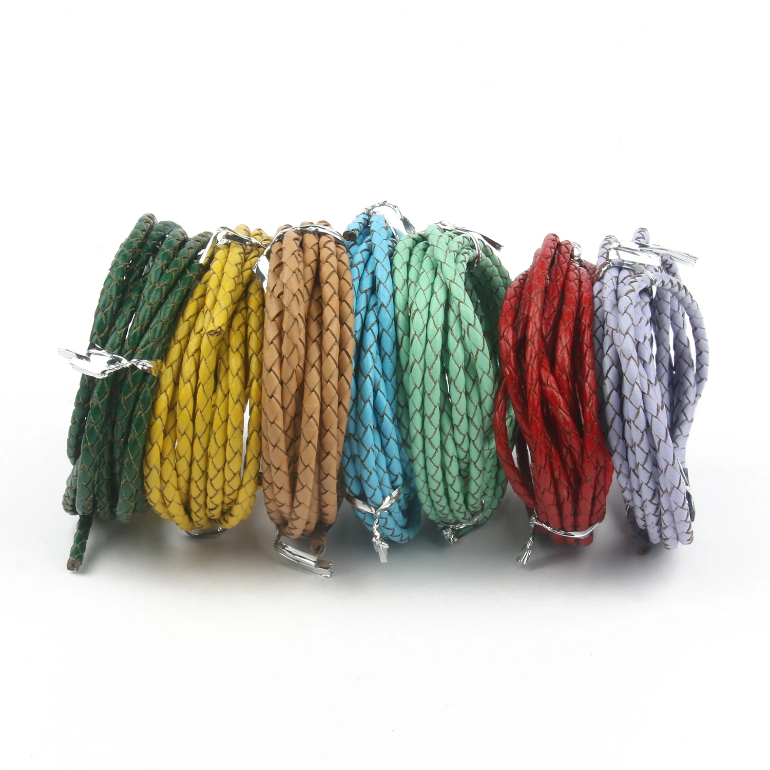 3/4/5/6mm 2 Meters Real Genuine Braided Leather Cords Vintage Rope String For Jewelry Making DIY Bracelets Necklace Accessories