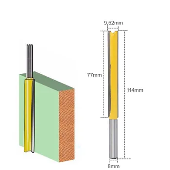 

4Pcs 8mm Shank Trimmer Flush Trim Router Cutter Router Bit Straight End Milll Drilling Milling Cutters For Wood Woodworking Tool