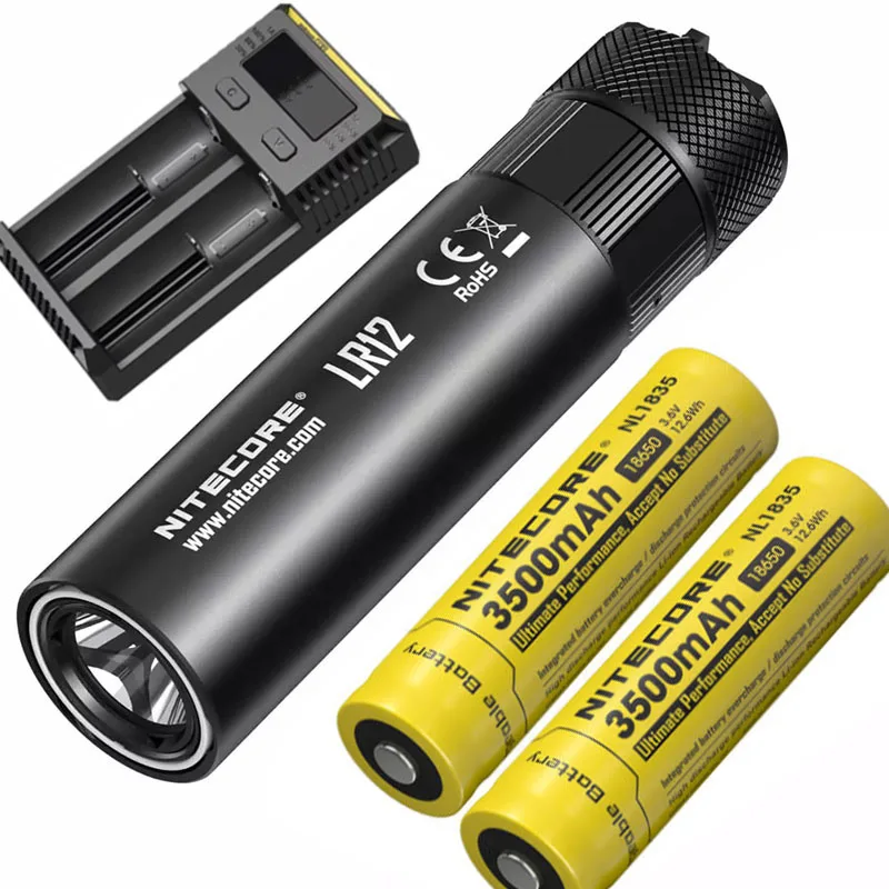 NITECORE LR12 выдвижной флэш-светильник CREE XP-L HD V6 Макс 1000 люмен дальность луча 166 М Открытый походный светильник поисковый фонарь