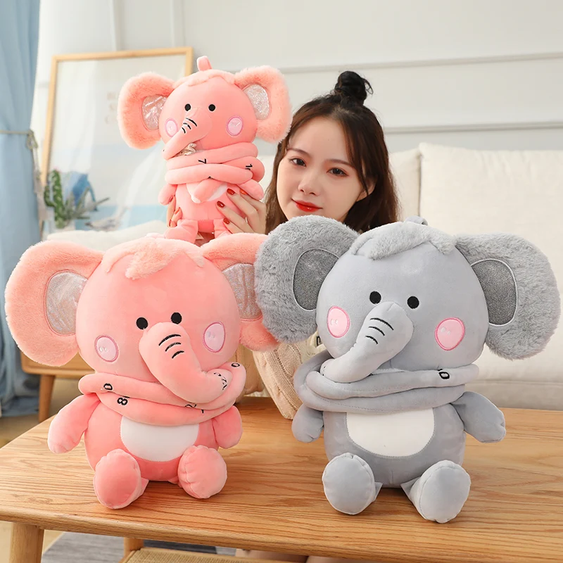 

25-60cm Fashion Baby Animal Plush Elephant Doll Stuffed Elephant Plush Soft Pillow Kid Toy Children Room Bed Decoration Toy Gift