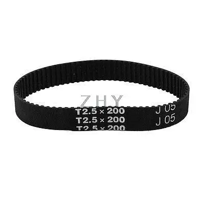T2.5x200 80 Teeth 10mm Wide Rubber Cogged Industrial Timing Belt Black 7.9&quot | Обустройство дома